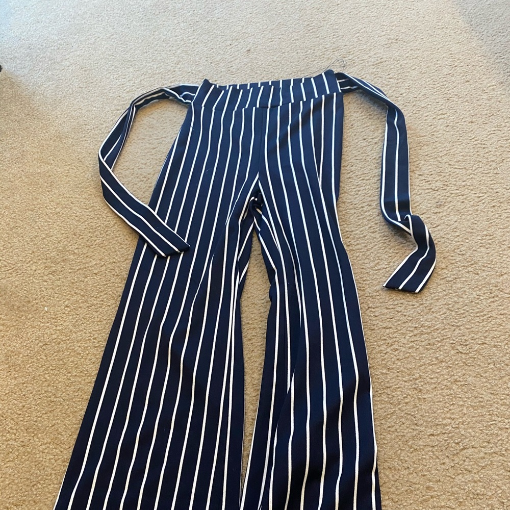 Blue tie pants